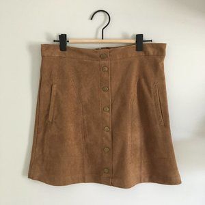 Brown Suede Skirt